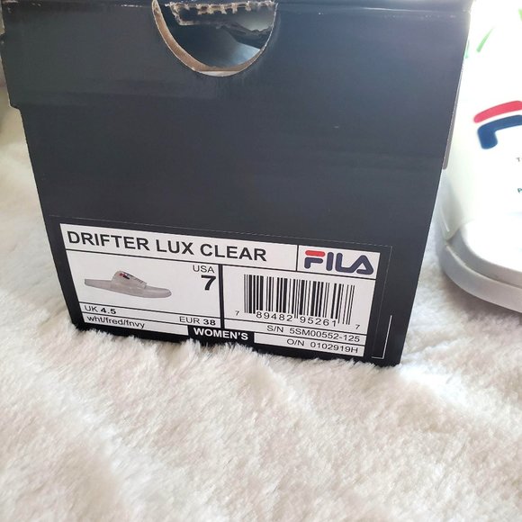 Fila Womens Shoes White 7 Drifter Luxe Slides New - Picture 3 of 5